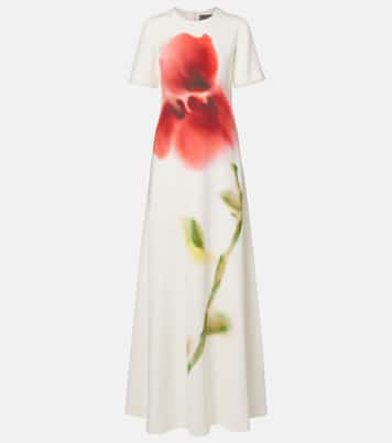 Robe longue à fleurs | Monique Lhuillier