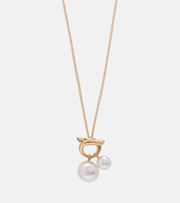 Faux pearl pendant necklace | Ferragamo