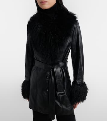 Sefa belted leather jacket | Nili Lotan