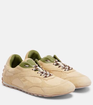 Orbit Flash suede-trimmed sneakers | Bottega Veneta