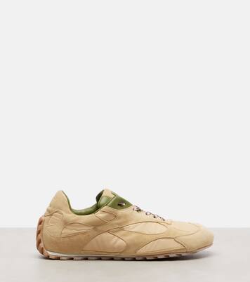 Orbit Flash suede-trimmed sneakers | Bottega Veneta