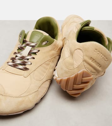 Orbit Flash suede-trimmed sneakers | Bottega Veneta