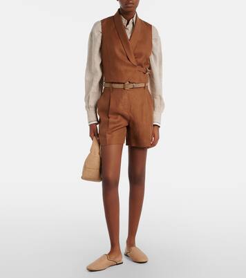 Monili linen vest | Brunello Cucinelli