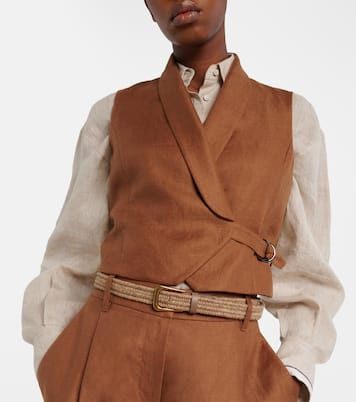 Monili linen vest | Brunello Cucinelli