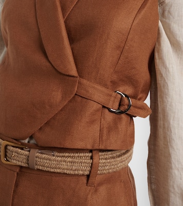 Monili linen vest | Brunello Cucinelli