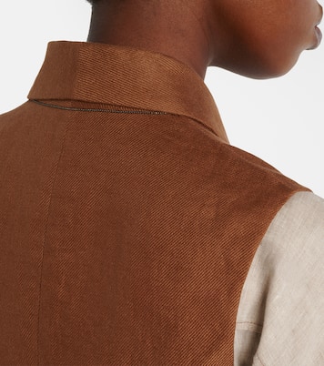 Monili linen vest | Brunello Cucinelli