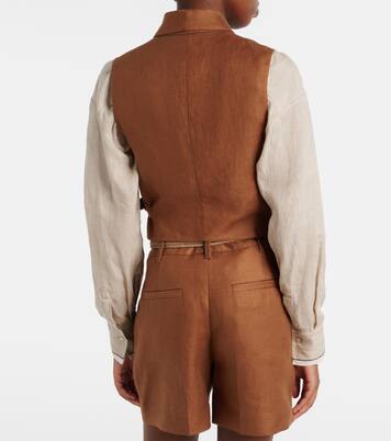 Monili linen vest | Brunello Cucinelli