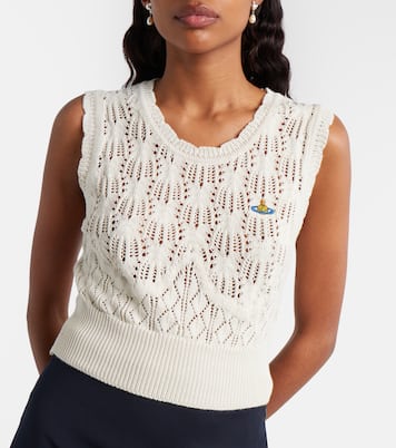 Ella cropped cotton sweater vest | Vivienne Westwood