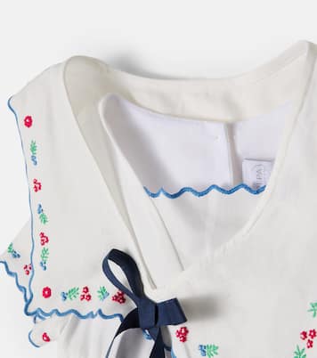 Abito in lino e cotone con ricamo | Pepa London