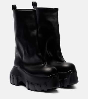 Mega Tractor leather mid-calf boots | Rick Owens