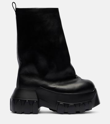 Mega Tractor leather mid-calf boots | Rick Owens
