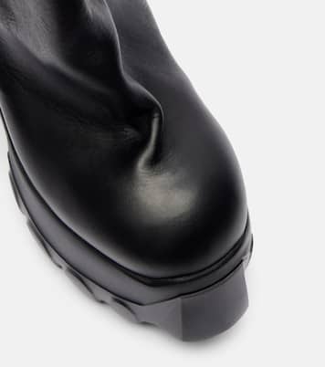 Mega Tractor leather mid-calf boots | Rick Owens