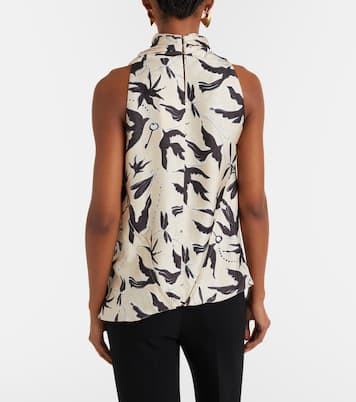 Sleary draped printed silk top | Altuzarra