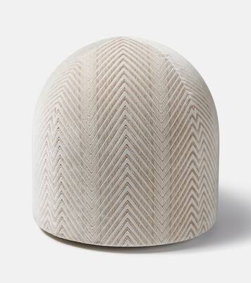 Outdoor-Hocker Ziggy aus Samt | Missoni