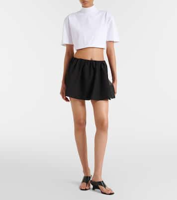 Gathered miniskirt | Wardrobe.NYC