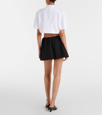 Gathered miniskirt | Wardrobe.NYC