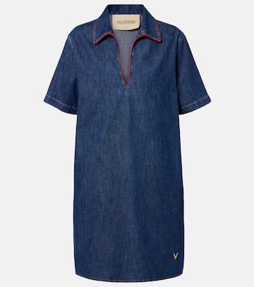 VGold denim midi dress | Valentino