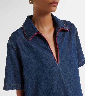 VGold denim midi dress | Valentino