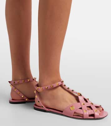 Sandalen Rockstud aus Leder | Valentino Garavani