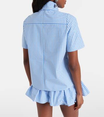 Top de algodón a cuadros Vichy con lazo | Shushu/Tong