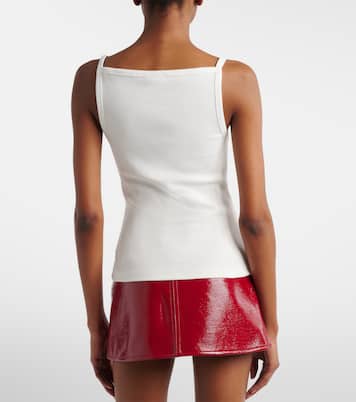 Ribbed-knit cotton tank top | Courrèges