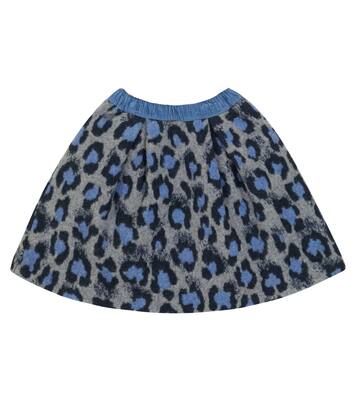 Gonna in misto lana e cotone con stampa | Paade Mode