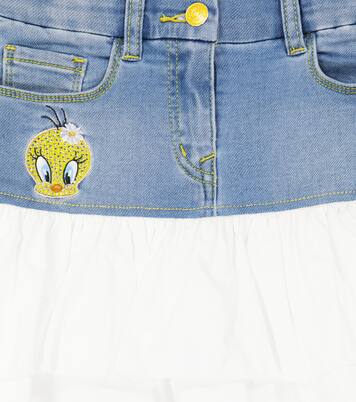 Jupe en jean à ornements | Monnalisa