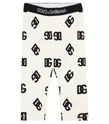 Baby logo cotton-blend leggings | Dolce&Gabbana Kids