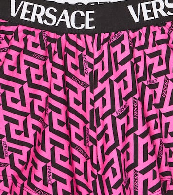La Greca Signature cotton shorts | Versace Kids