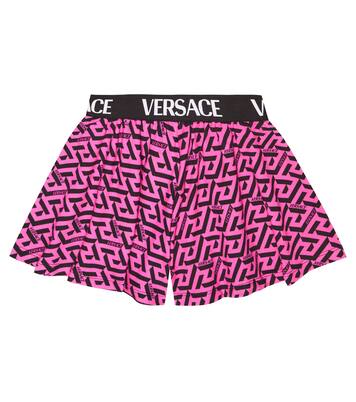 La Greca Signature cotton shorts | Versace Kids