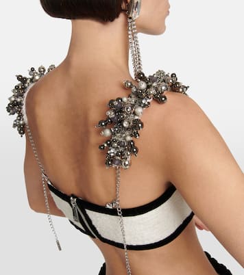 Verziertes Cropped-Top aus Bouclé | Area