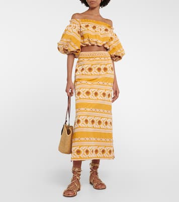 Cropped-Top Cañaveral aus Baumwolle | Johanna Ortiz