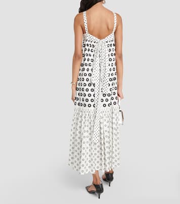 Robe midi imprimée en coton mélangé | Tory Burch
