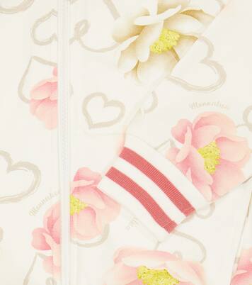 Sweat-shirt à capuche imprimé en coton | Monnalisa