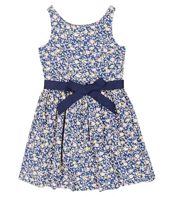 Bow-embellished floral cotton dress | Polo Ralph Lauren Kids
