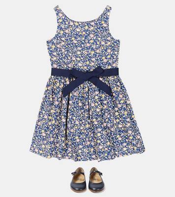 Bow-embellished floral cotton dress | Polo Ralph Lauren Kids