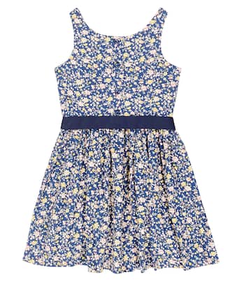 Bow-embellished floral cotton dress | Polo Ralph Lauren Kids