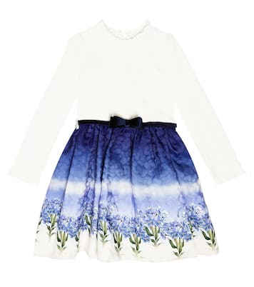 Floral matelassé dress | Monnalisa