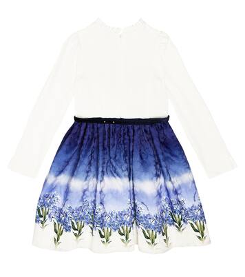 Floral matelassé dress | Monnalisa