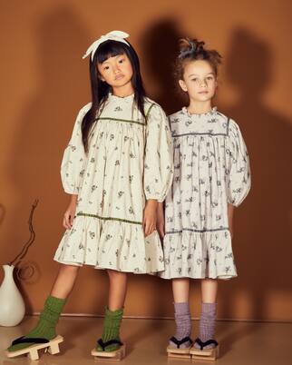 Ayame floral cotton dress | C'era Una Volta