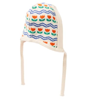 Flowers cotton and wool bonnet | Tinycottons