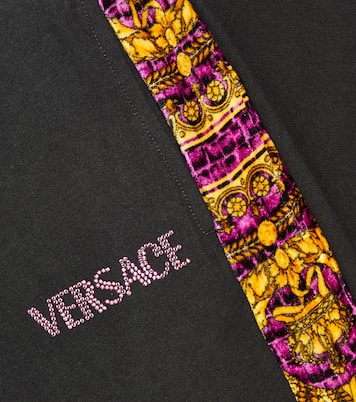 Baroccodile cotton-blend jersey sweatpants | Versace Kids