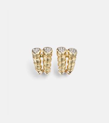Trisolina 18kt gold earrings with diamonds | Marina B