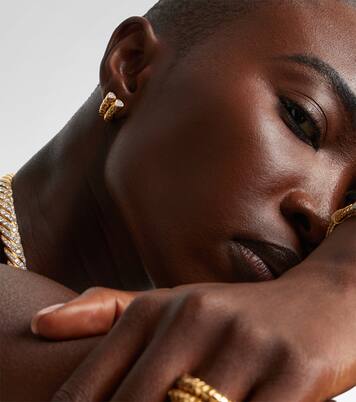 Trisolina 18kt gold earrings with diamonds | Marina B