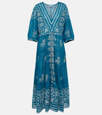 Bedrucktes Maxikleid Dhaka aus Baumwolle | Juliet Dunn