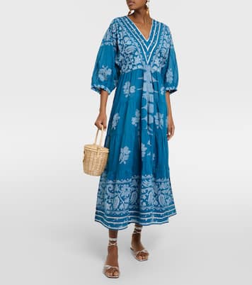 Bedrucktes Maxikleid Dhaka aus Baumwolle | Juliet Dunn