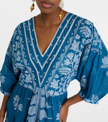 Bedrucktes Maxikleid Dhaka aus Baumwolle | Juliet Dunn