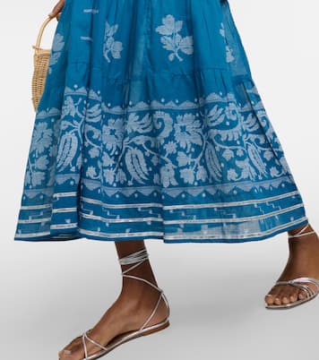 Bedrucktes Maxikleid Dhaka aus Baumwolle | Juliet Dunn