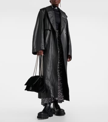 Cocoon leather trench coat | Balenciaga