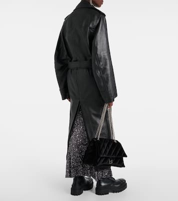 Cocoon leather trench coat | Balenciaga